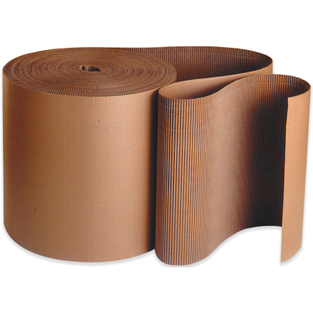 15" x 250' - A Flute Kraft Singleface Corrugated Roll