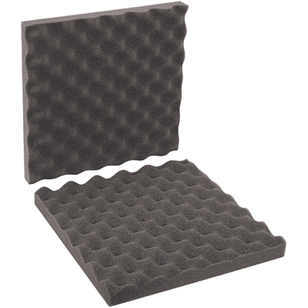 12 x 12 x 2" Charcoal Convoluted Foam Sets