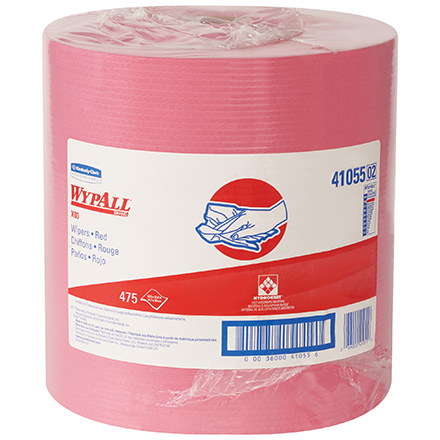 Kimberly Clark<span class='rtm'>®</span> WypALL<span class='afterCapital'><span class='rtm'>®</span></span>  X80 Red Heavy-Duty Wipers Jumbo Roll