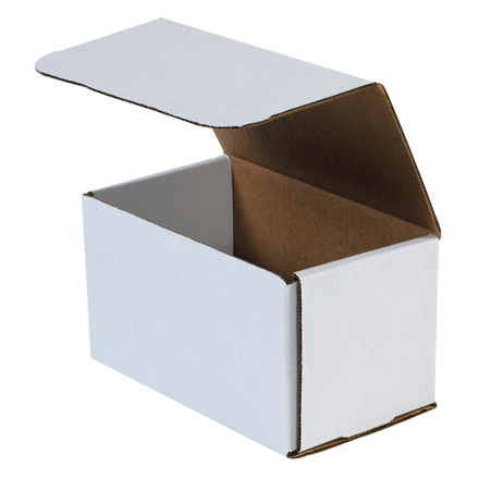 7 x 4 x 4" White Corrugated Mailers