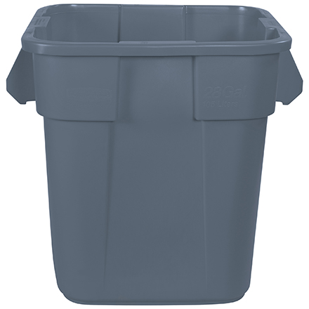 Rubbermaid<span class='rtm'>®</span> Brute<span class='rtm'>®</span> Square Trash Can - 28 Gallon, Gray