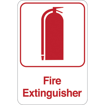 "Fire Extinguisher" 9 x 6" Facility Sign