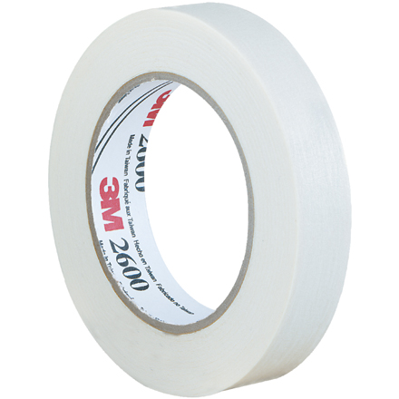 1" x 60 yds. (12 Pack) 3M<span class='tm'>™</span> 2600 Masking Tape